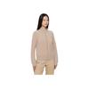 Li-Ning Solid Color Stand Collar Comfortable Zipper Versatile Casual Simple Sports Knit Sweater Women Tops AMBV264-3