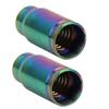 2 Pcs Titanium Alloy Valve Cap for Bike Bicycle Tire Dust Cover Road Bicycles Accessories