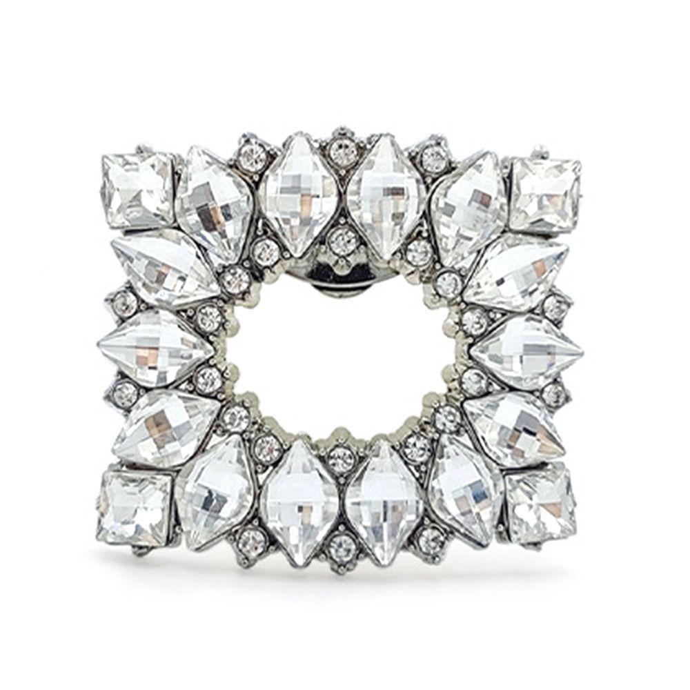 Wedding Bride Shoe Decorations Clip Glass Crystal High Heel Flower Charm Buckle Removable Rhinestone Buckle Decorative Women