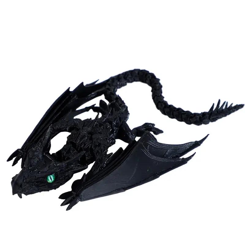 3D Printing Fire-breathing Dragon Feather Flying Dragon Joints Advanced Model Eco-friendly Material Suppleness Simulation Model чёрный