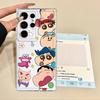 Cartoon Crayons Shinchan Phone Cover Case for Samsung Galaxy Note 20 Ultra 10 S22 FE S21 S24 S25 Edge S20 Plus S23 Ultra S26