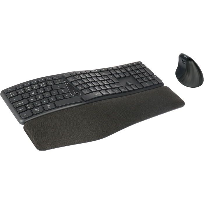 Ensemble clavier et souris - RAPOO - 8810ME - Sans fil - 1600DPI - 6 boutons - Tchèque/Slovaque