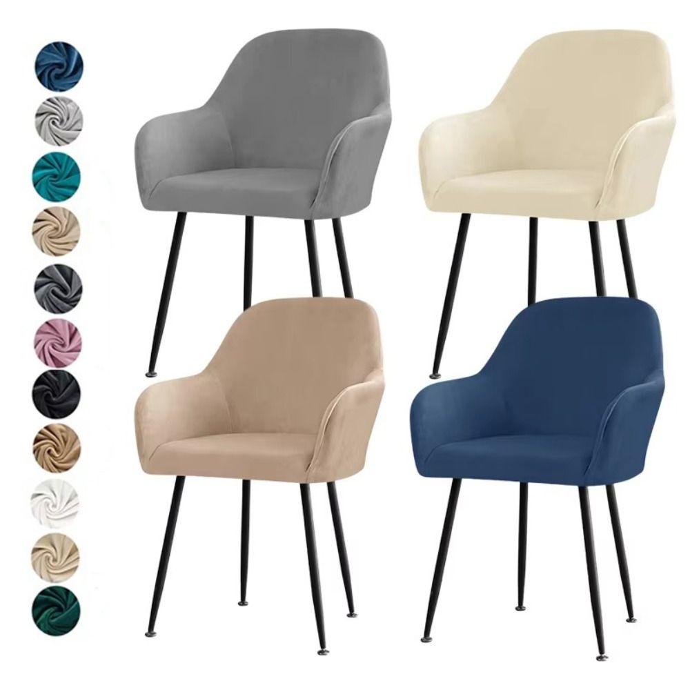 Washable Dining Chair Cover Soft Velvet Seat Cover Chair Slipcover  for Hotel,Wedding,Banquets