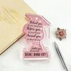 Congrats Grad Gift Sign Pink Girl Head Shape Acrylic Plaque for Home Office Tabletop Shelf Decor Inspirational Gift for Graduate