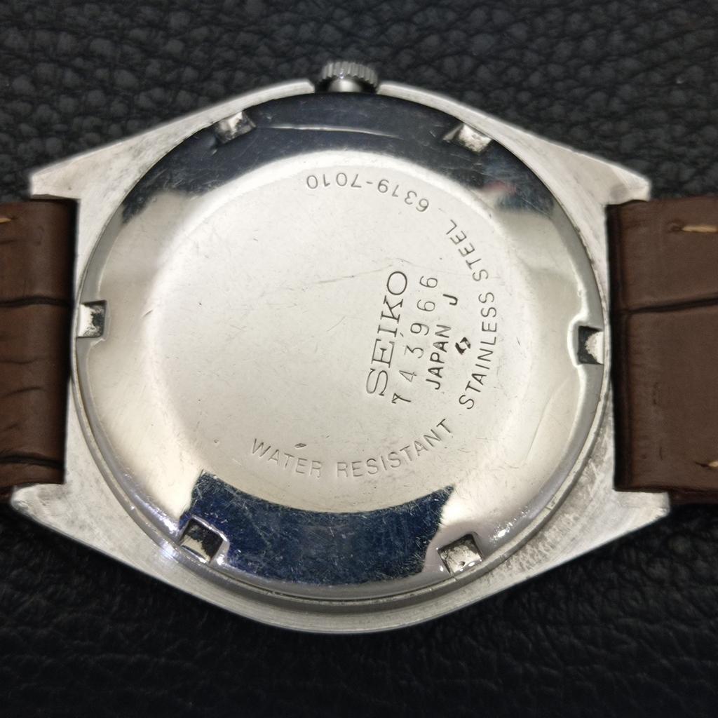VINTAGE SEIKO 5 AUTOMATIC 6319A JAPAN MENS GOLDEN COLOR DIAL WATCH a701905-5 R207-a701905