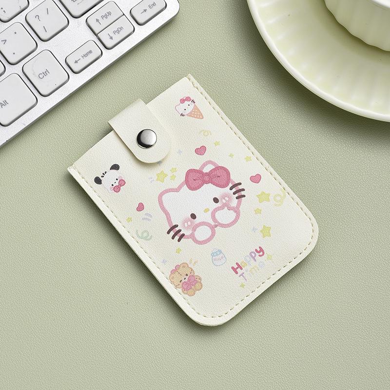 Trendy Cartoon Card Holder for Women: Cute Portable Multi-Slot ID Storage Bag for Students