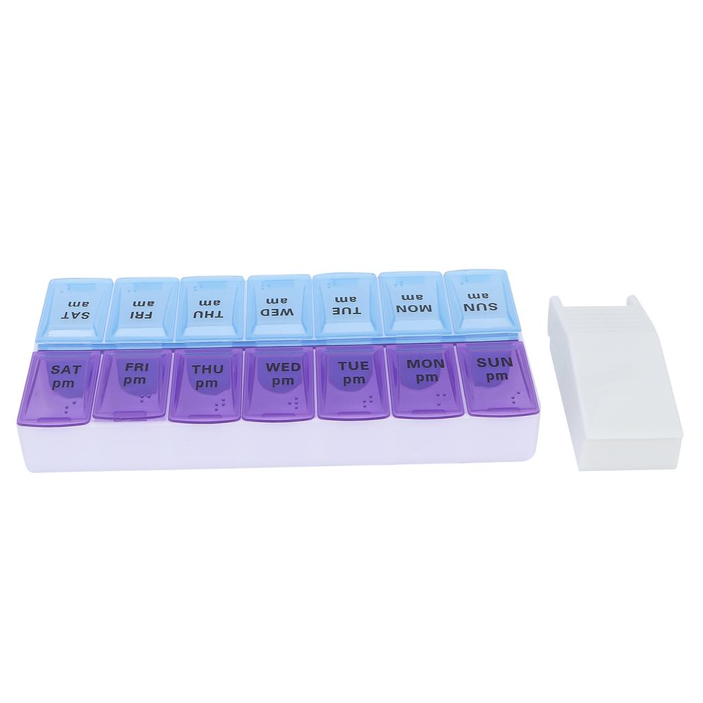 AM PM 7 Days Pills Case Weekly Pills Organizer Capsule Supplements Vitamin Pills Travel Pills Box