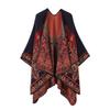 Women's Ethnic Shawl: Northwest Travel Cape, Thick Warm Scarf Cloak