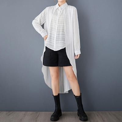 Langarm-Oversize-Shirts und Blusen für Blusen Lässige, lockere Frühlings- und Herbstoberteile für Damen mit Knopfleiste