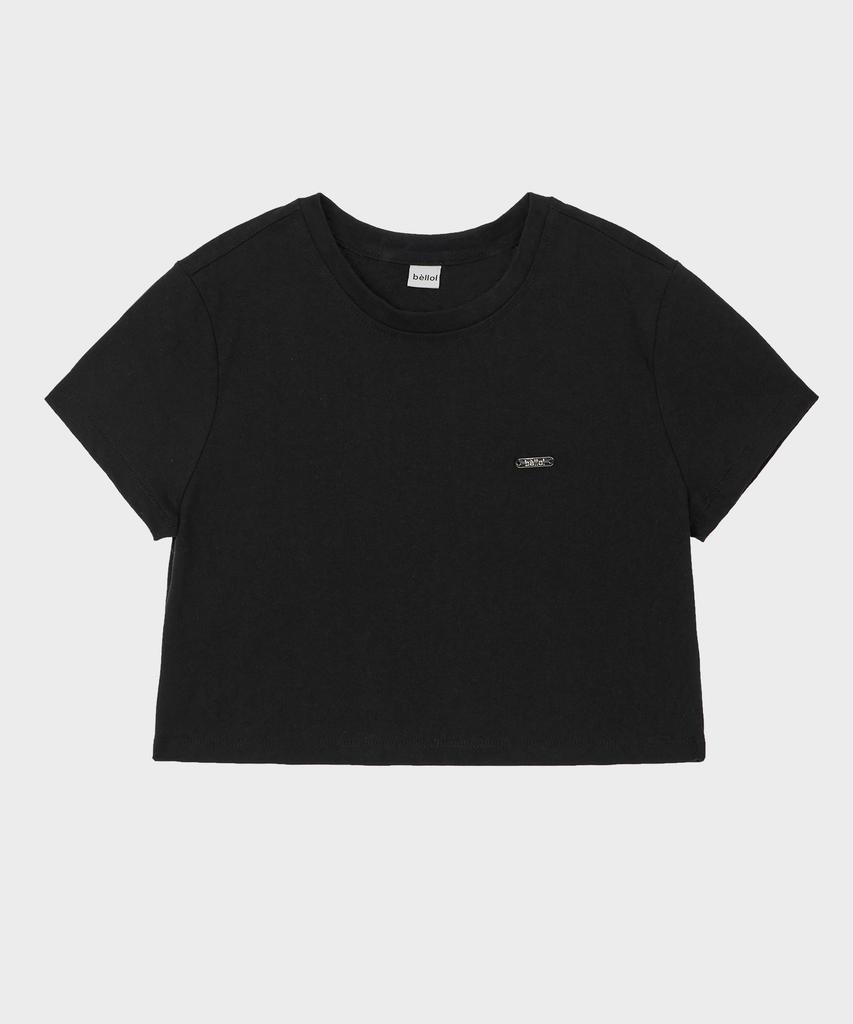 BELLOL Crop Short Sleeve T-Shirt Black