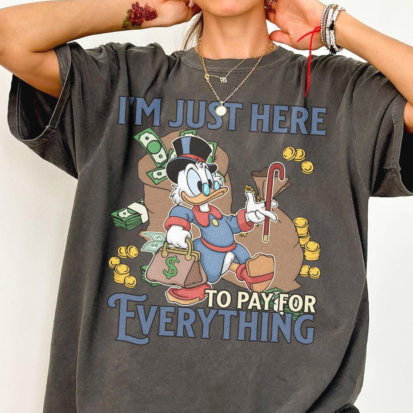 Scrooge McDuck Retro DuckTales Dad Shirt, Disneyland Vacation Tee, Disneyland Gift M