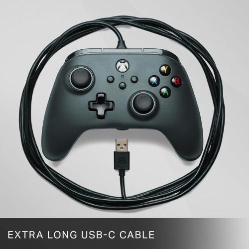 [2 Year Warranty] PowerA Wired Controller Xbox Series X|S Xbox One PC for Windows 10/11 (Official Licensed) 1519265-01 Black Double Vibration Function