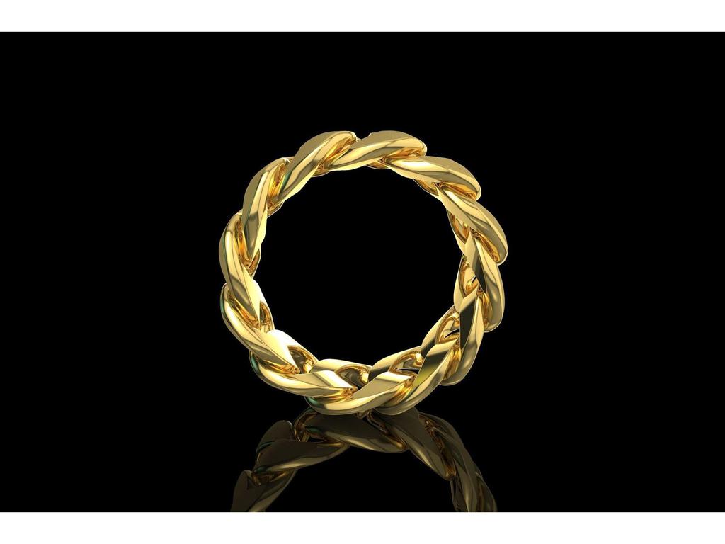 He Cheng 2021 Bestseller Classic Braided Chain Alloy Finger Ring - Fashion Versatile