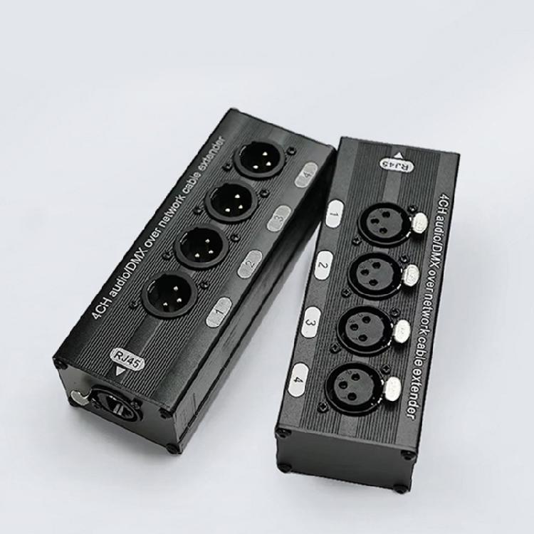 Reliable 4 Channel XLR Extender Using Shielding Networking Cable For Stable Performances