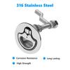 Heavy Duty Boat Hatch Latches with Back Plate and Screw Marine Flush Hatch Pull