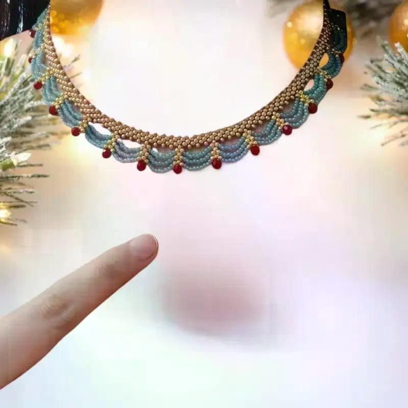 Antiquity Chinese Style Beads Necklace Hanfu Accessories Ethnic Style Horse Face Skirt Decorative Jewelry Gift
