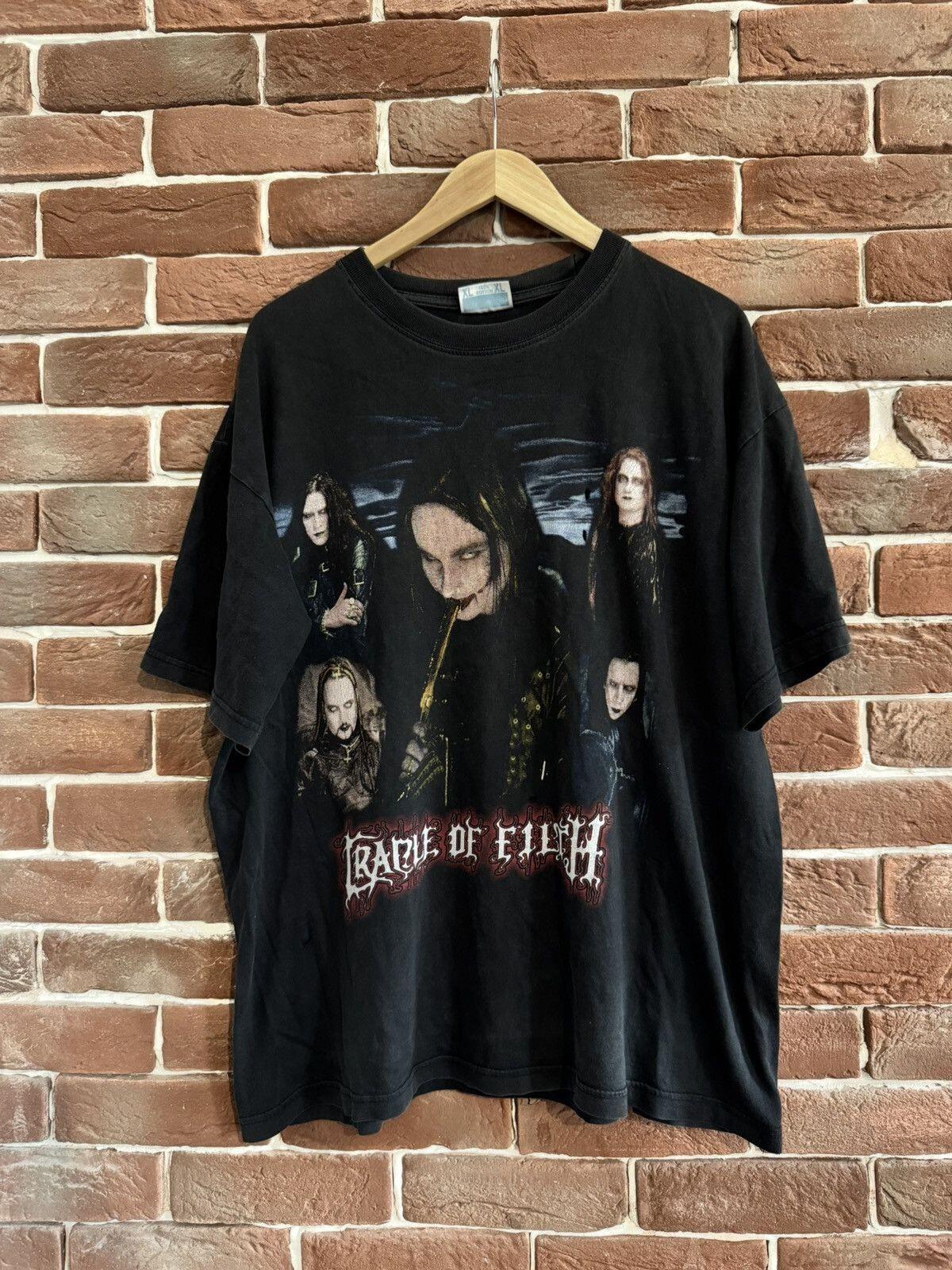 Rate Vintage 90s Cradle Of Filth Dani Filth Band Unisex T-Shirt XXXXL