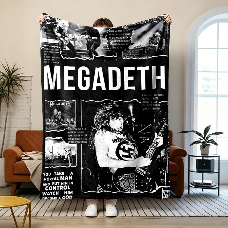 Megadeth Soft and Comfortable Flannel Suitable for Sofas Living Rooms Outdoor Camping Travel and Also Makes a Great Anniversary Gif