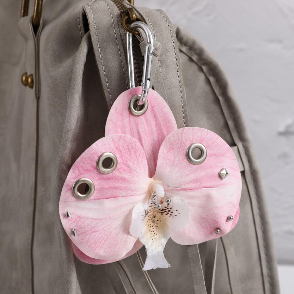 Fashion Simulation Flower Keychain Backpack Decoration Gifts Flower Bag Pendant Colorful Simulation Flower Keyring
