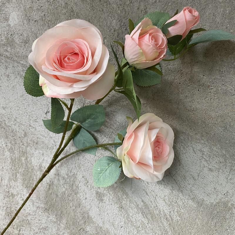 

Long Stem Fake Rose Flower Arrangement For Wedding And Party Photography Props Pink