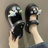 Mary Jane slippers women's summer wear non-slip thick-soled new hole shoes bag head half-drag sandals