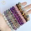 Hochwertiges Natürliches Rotes Achat 8mm Jade Perlen Armband Modischer Kristall Schmuck