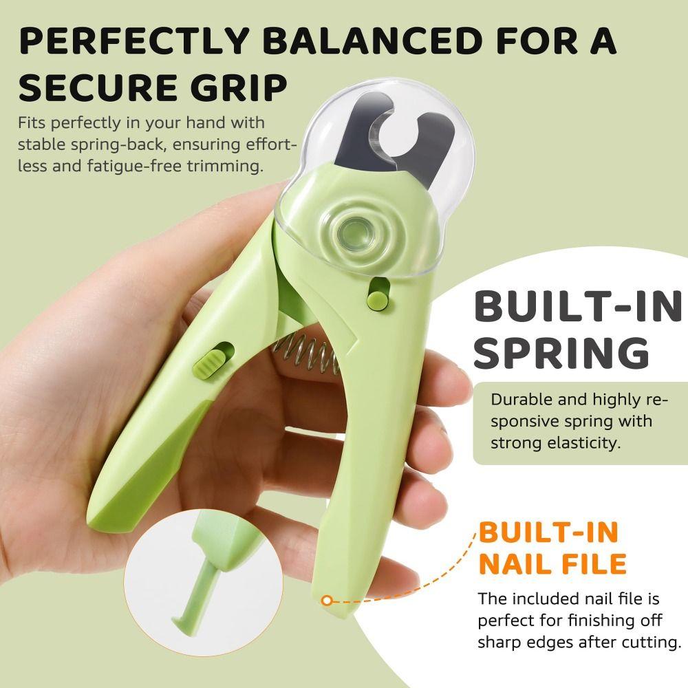 Nail File Pet Nail Clipper with Light Safety Lock Small Dog Nail Clippers  Pet Supplies
