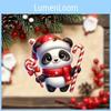 Adorable Cartoon Panda Acrylic Car Accessories For Festive Holiday Decor Gifts