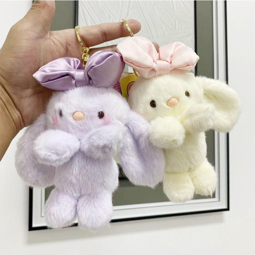 Cute Plush Toy Doll Creative Bunny Key Chain Birthday Present Bag Pendant