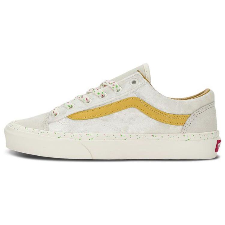 

Vans Style 36 Round Toe Lace-Up Shock Absorbing Durable Low-Top Skate Shoes Unisex sneaker Gray White Yellow VN0A54F6D67 36.5