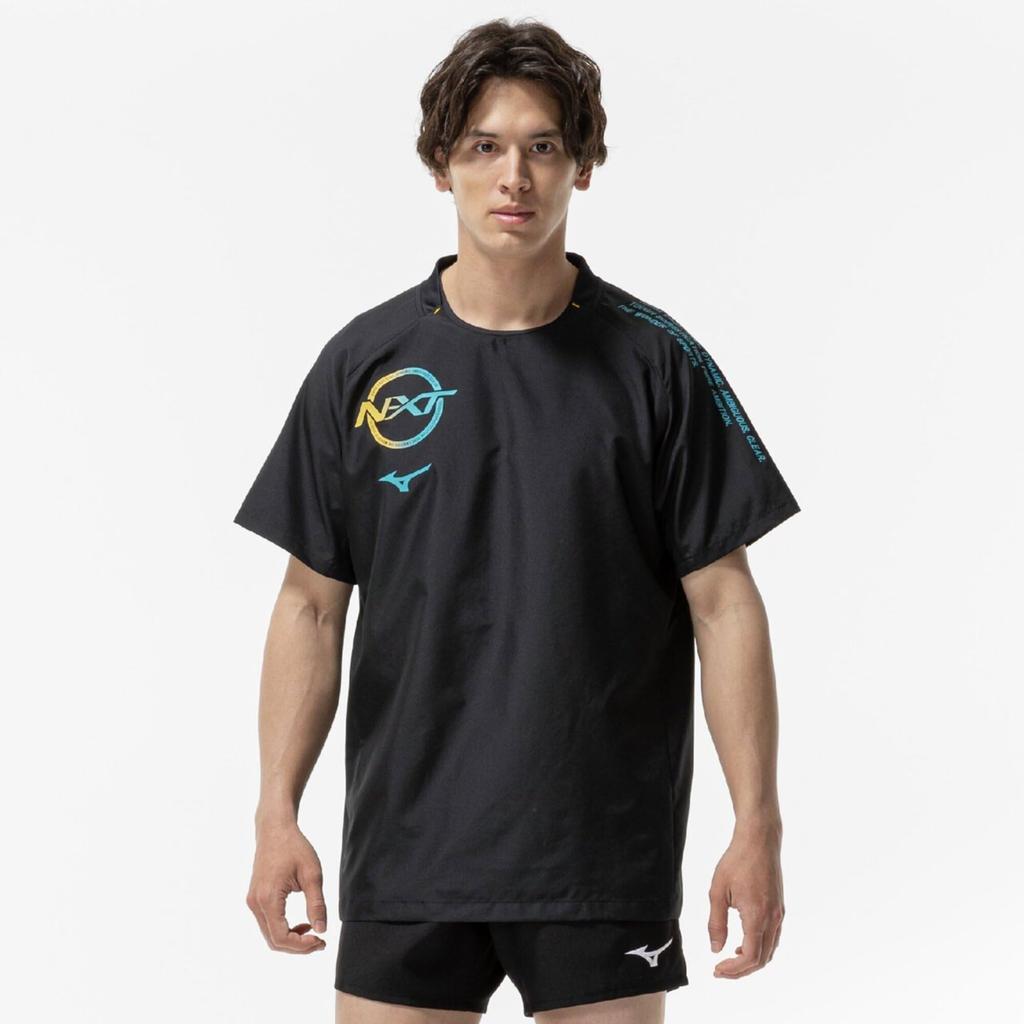 Volleyball Wear N-XT Short-sleeved Training Top V2MEC500 Unisex Black X Capri Breeze XL