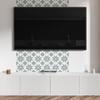 Vinyl Decorative Panel with Graphics for Kitchen or Bathroom 100x50 cm Geometric Floral Patterns