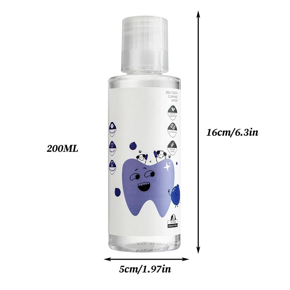

200ml Dog Dental Water Additive Teeth Care Solution Plaque Tartar Remover for Dog Cat Teeth Cleaning Care Natural Breath Remover
