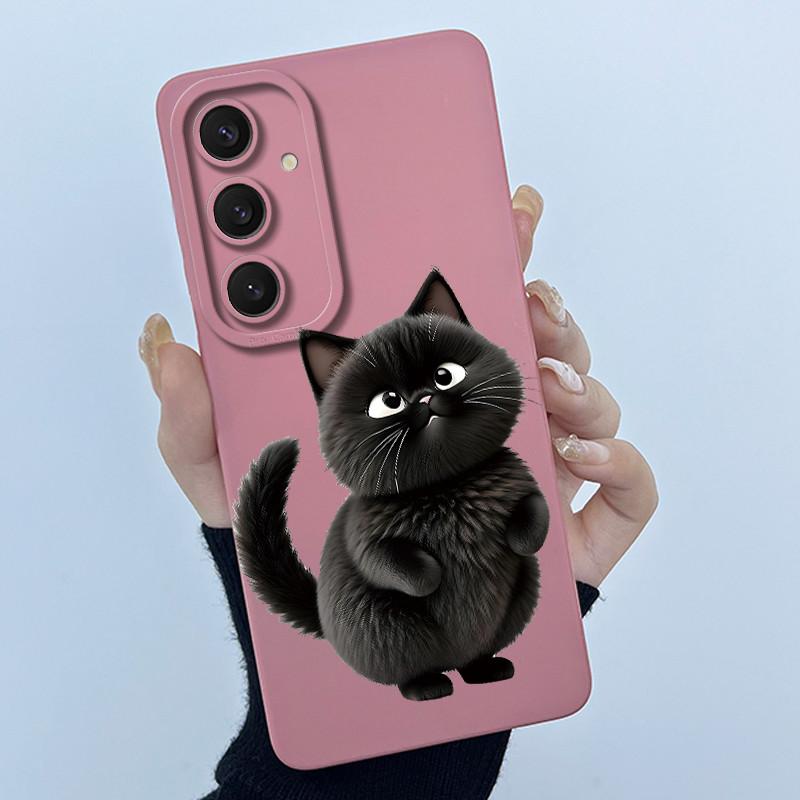 Funny Cool Cat Dog Silicone Phone Case For Samsung Galaxy A16 A26 A36 A56 5G Bumper Matte Protective Soft Back Cover Shell Capas
