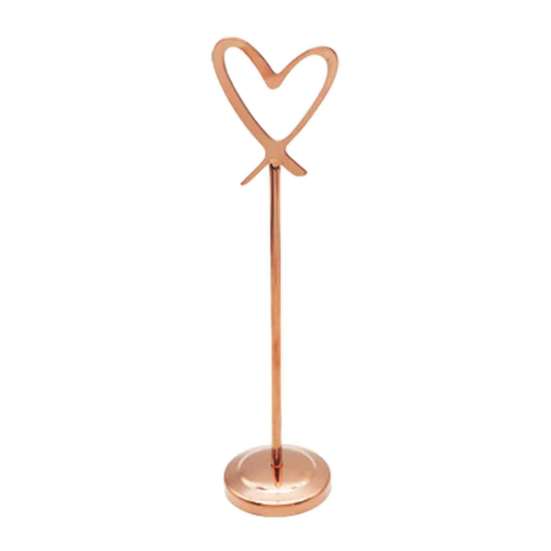 Metal Place Card Base Hollow Heart Table Number Holder, Love Stand, Holders Clip for Photos, Food Signs, Memo Notes, Weddings, Birthdays, Restaurants