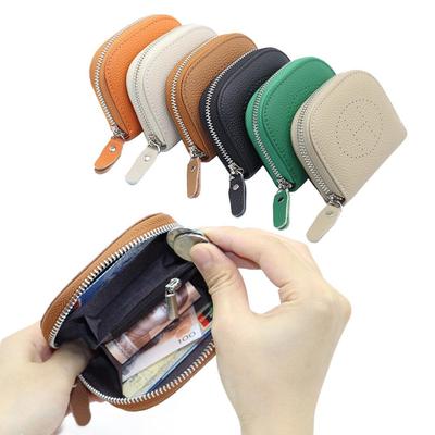 Genuine Leather Coin Purse 2025: Multi-Card Slot, Hollow Design, Top Layer Cowhide Short Wallet