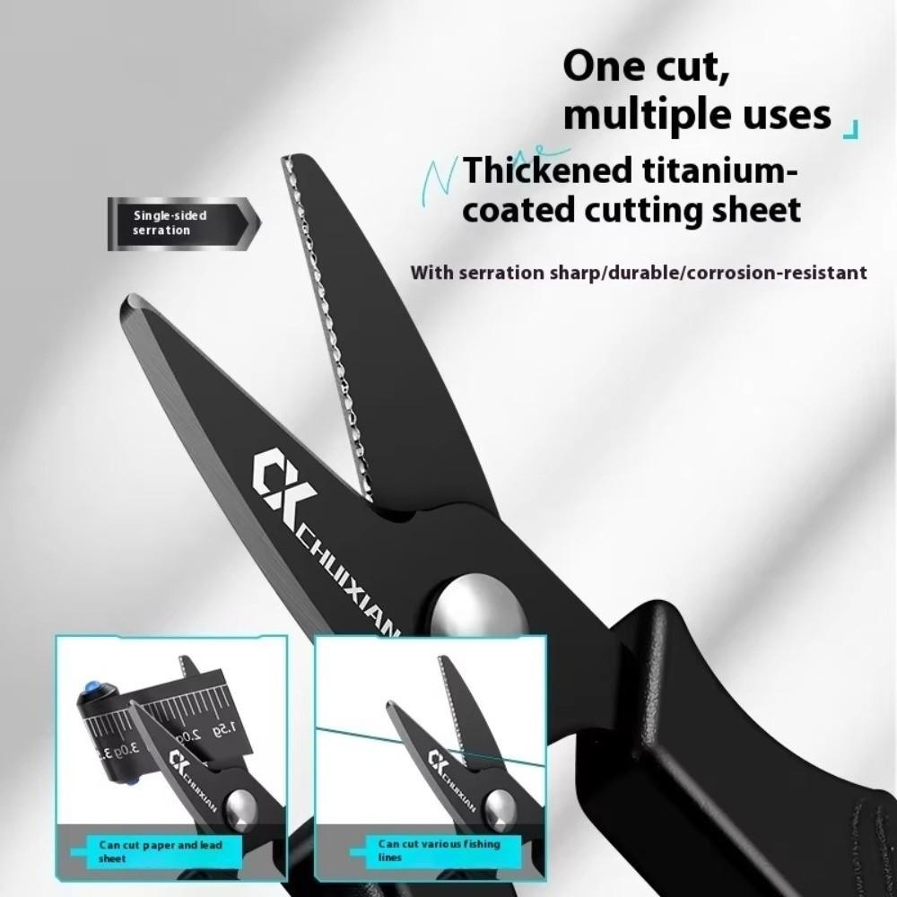 Titanium Plated Fishing Scissors Portable Design Stainless Steel Portable Scissors PE Line Cutting Hanging Strings