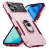 For iPhone 17 Pro Case Military Grade Ring Kickstand PC+TPU Phone Cover