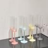 Dopamine Cocktail Tall Glass Drinkware Vertical Stripes Purple Champagne High-footed Glass Cups Kitchen Party Juice Glass Gifts