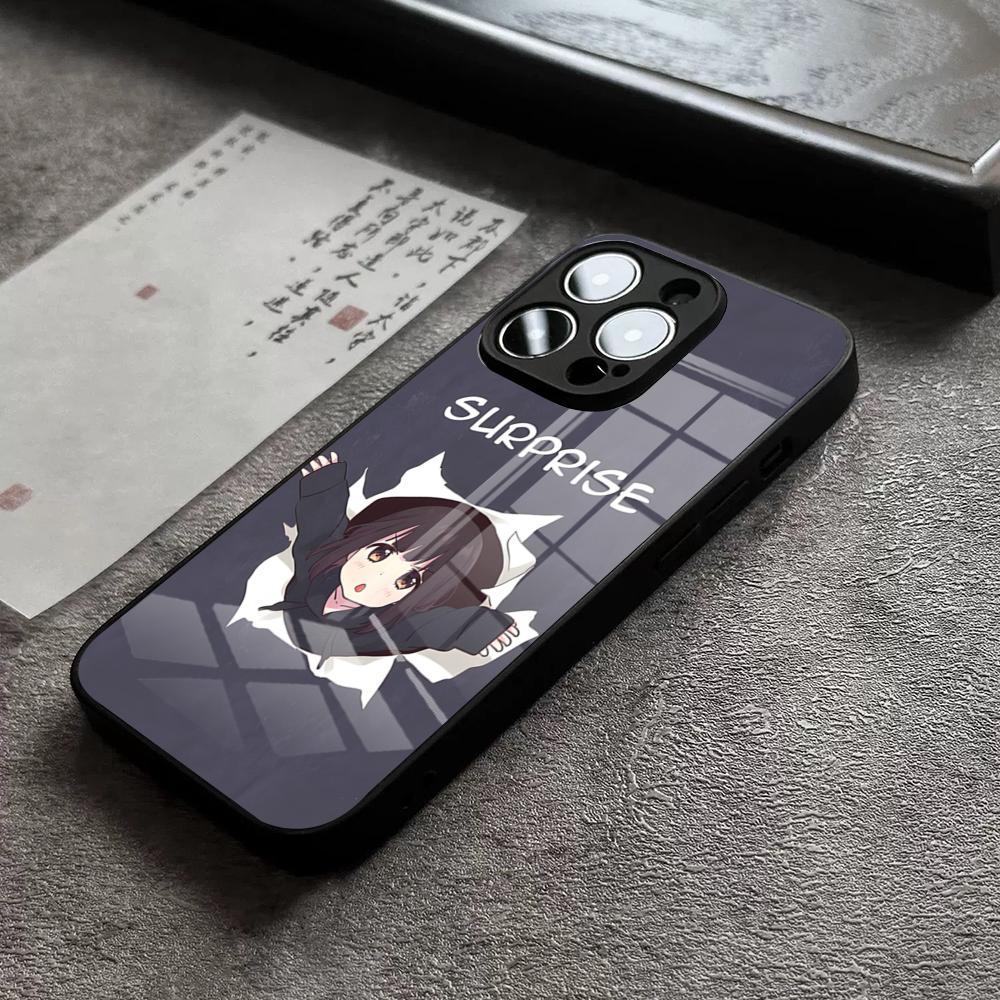 M-Menhera Chan Comic Phone Case For IPhone 16 Pro Max 15 Plus 14 Pro 12 11 13 Mini X XR XS Max 8 7 Plus SE Glass Cover