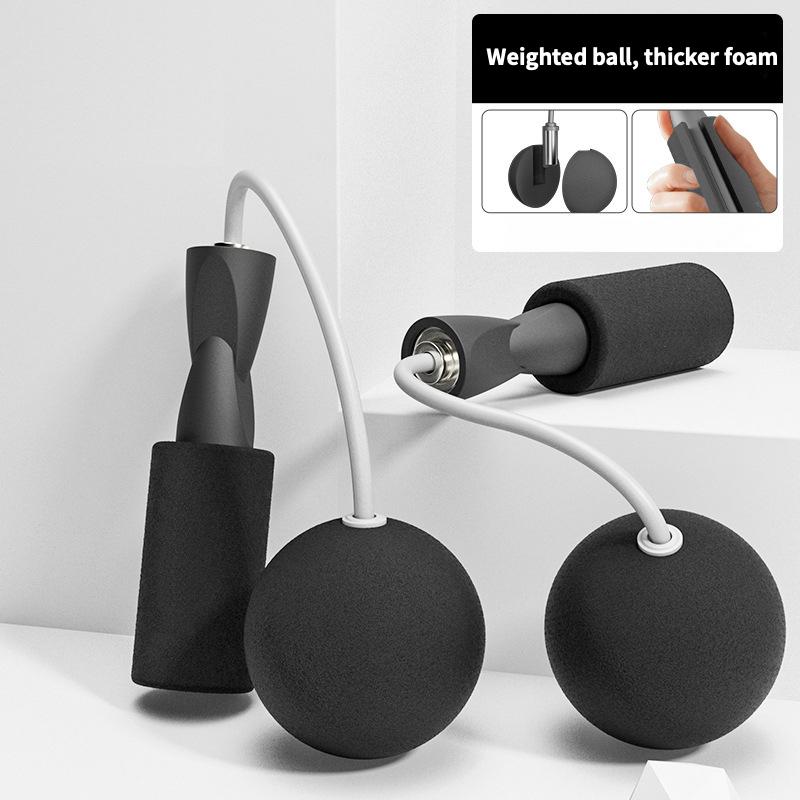 

Беспроводная скакалка для фитнеса, утяжеленный сжигатель жира, похудение, беспроводной мяч Gravity, студенческая скакалка двойного назначения чёрный