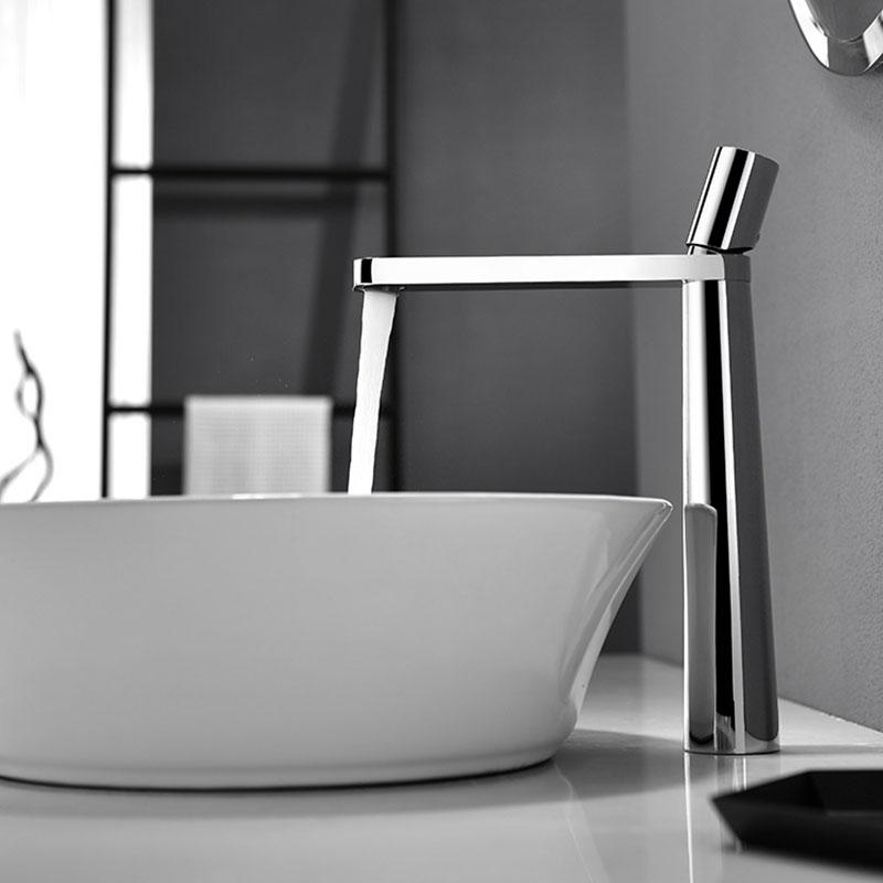 Brushed Gold/Rose Gold/Gun Grey Bathroom Faucet Creative Cylindrical Toilet Platform Basin Faucet Brass Hot&Cold Mixer Tap