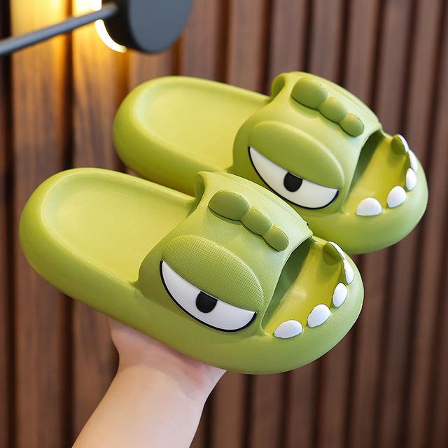 Dinosaur Slippers Kids  Boys Home Shoes Summer Cartoon Animal Bathroom Antislip Slides Teenager Girl Cute House Slipper