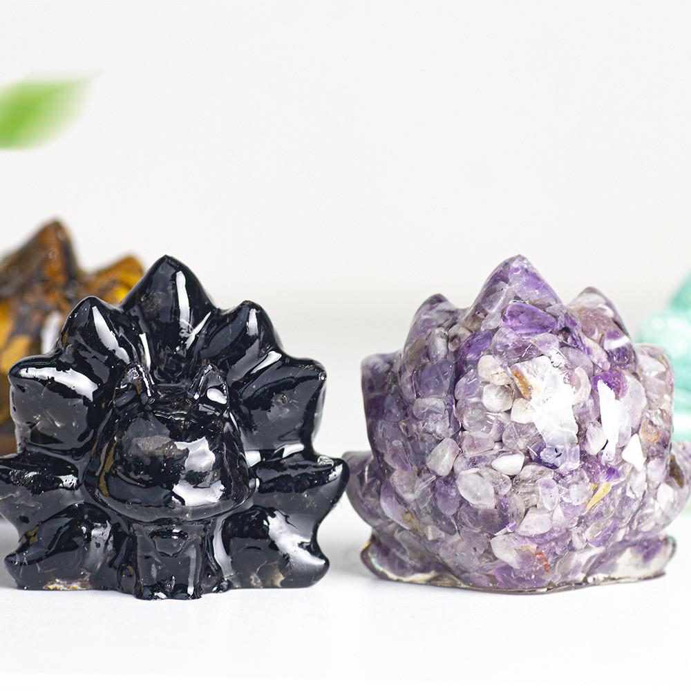Mythical Creature Resin Crystal Nine Tailed Fox Ornament For Tabletop Decor Gift