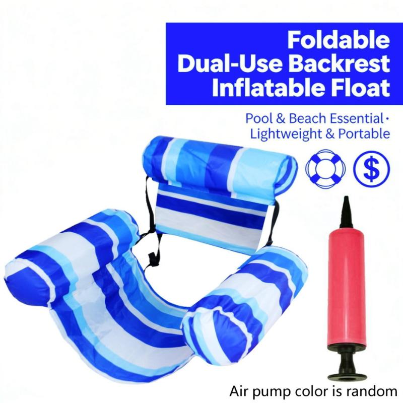 1Pcs New Inflatable Pool Floats Chairs With Armrests And Backrests Pvc Floating Lounger Sofa Summer Pool For Adults And Children