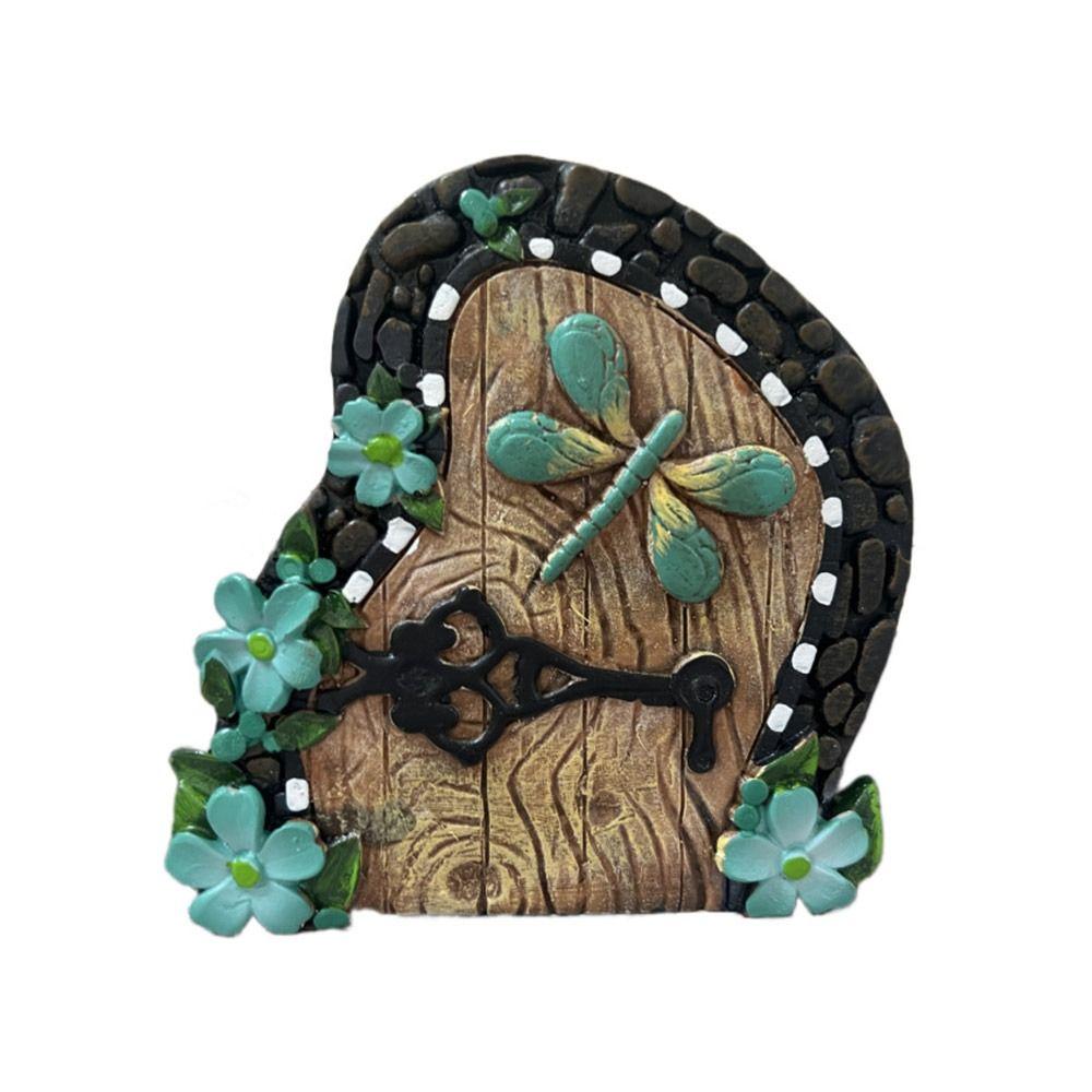 Fairy House Accessories Fairys Door Desk Ornament Vintage Wood Miniature Fairy Garden Door