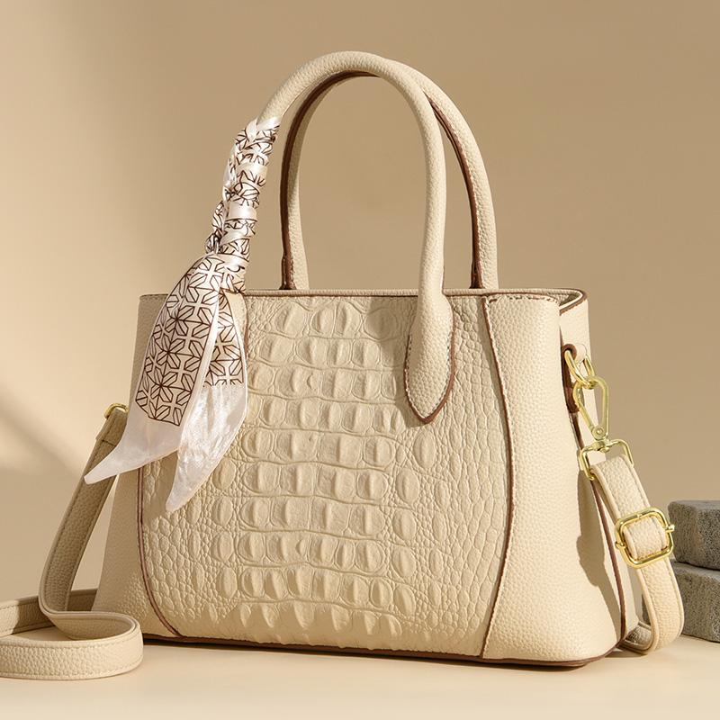 Einfache Umhängetasche aus Krokodilleder für Damen, große Kapazität, Reisetasche, weibliche Messenger-Tasche, Luxus-Mode-Tragetaschen