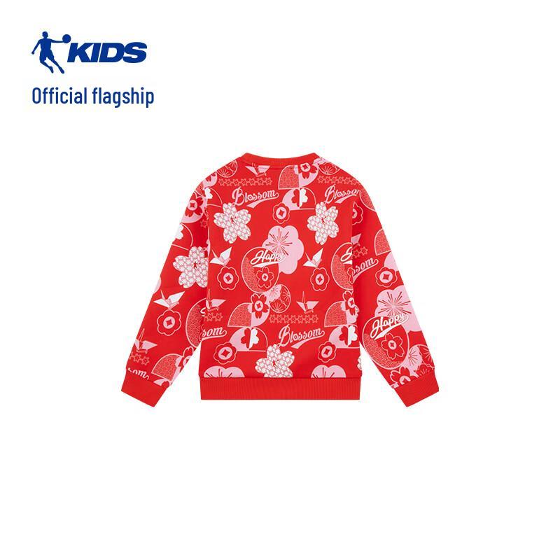 Jordan Girls  Festive Red Crewneck Sweatshirt 140