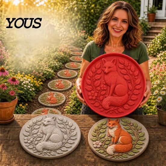 Concrete Casting Molds Silicone Stepping Stone Mold, Hummingbird/Squirrel/Turtle/Owl/Fox/Butterfly/Frog Paver Molds, Reusable Easy DIY Project