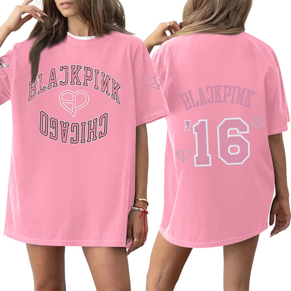 Women's Round Neck Printed Short-sleeved T-shirt Top